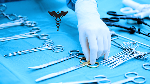 Image of surgical gloves and tools.